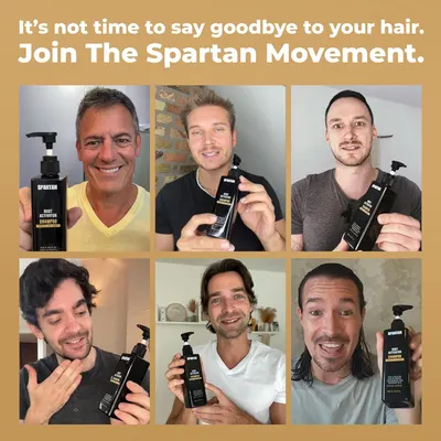 Builds social proof and trust by showcasing real people using and endorsing the hair product.