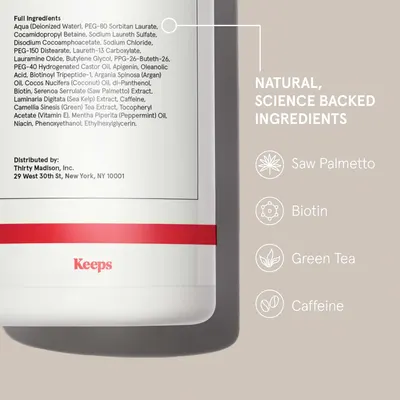 Highlights the product's use of natural, science-backed ingredients and calls out specific key ingredients to build trust and transparency.