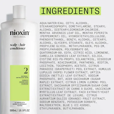 Provides transparency by listing all the ingredients contained in the hair conditioner product.