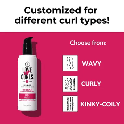 Guides customers in selecting the right product variant for their specific curl type.