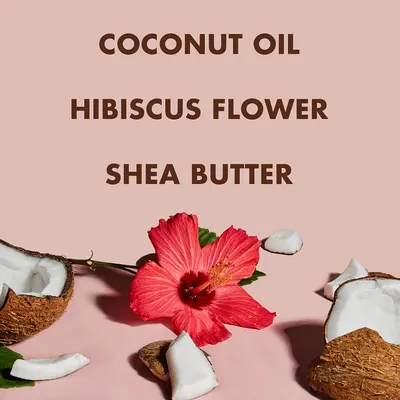 Shows the key natural ingredients included in the product, likely for a beauty or skincare item.