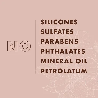 Highlights that the product is free from various potentially harmful ingredients, reassuring customers about its safety and natural formulation.