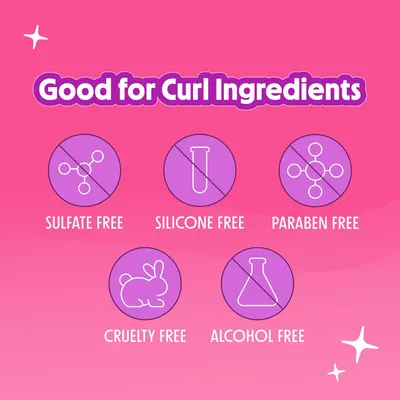 Highlights multiple beneficial ingredients that are excluded from the product's formulation to appeal to customers looking for gentle, natural hair care…