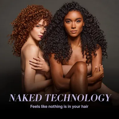 Highlights the lightweight and natural feel of the product, making hair appear weightless and free of heavy styling products.