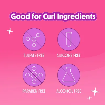 Highlights that the product is free from potentially harmful ingredients, reassuring customers of its safety and suitability for curly hair.