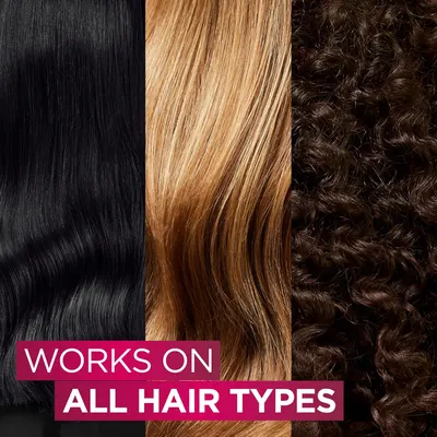 Highlights the versatility of the product by showing it works effectively on different hair textures and colors.