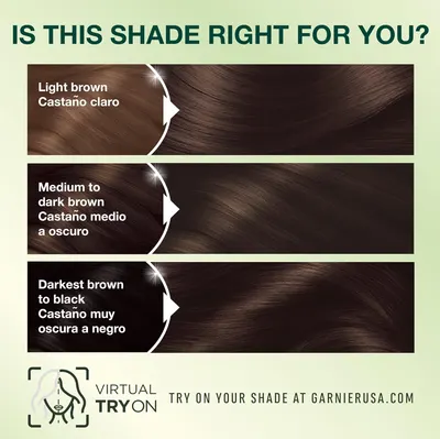 Guides customers in selecting the right hair color shade by showing different brown shade options and descriptions.