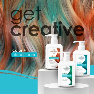 Shows the different color conditioner products included in the line, highlighting the available shades and sizes.