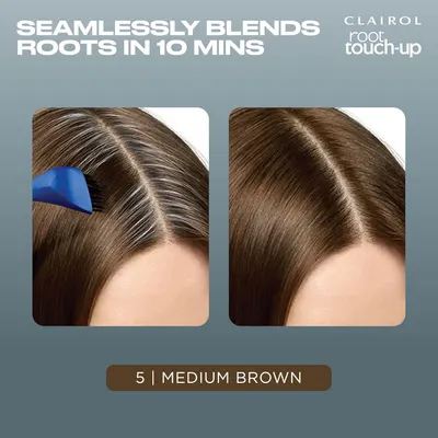 Demonstrates the seamless root blending capability of the product by showing a before and after comparison.