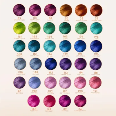 Guides customers in selecting the right color option by showcasing the available shades with names and numbers.