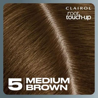 Showcases the specific hair color shade of the root touch-up product to help customers identify the right match.