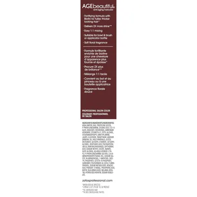 Highlights multiple key features and benefits of the hair color product to inform customers about its fortifying formula, enhanced shine, easy application,…