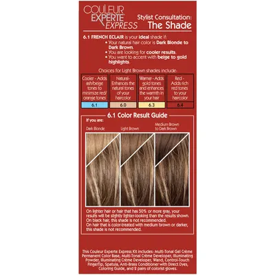 Guides customers in selecting the right hair color shade based on their natural hair color, desired results, and tone preferences.