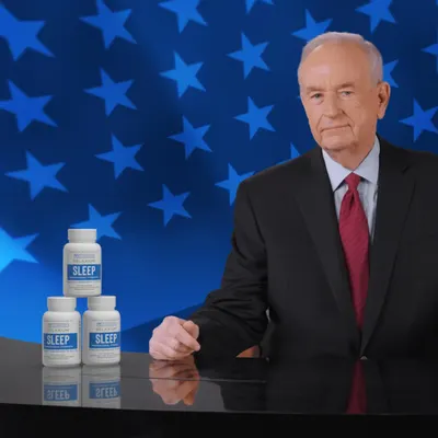 Highlights a sleep aid supplement product to help customers get better sleep.