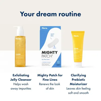 Demonstrates the recommended skincare routine using the brand's products, showing the order and purpose of each item. Showcases the three products included in the skincare set, highlighting their…