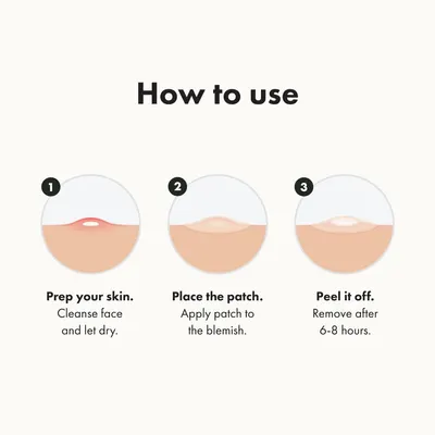 Provides step-by-step instructions on how to properly use and apply a skin patch product.