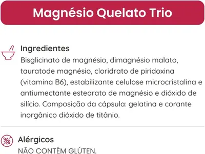 Provides a detailed list of ingredients in the magnesium supplement to inform customers about its composition and potential allergens.