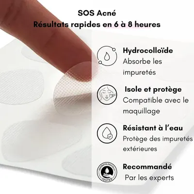 Highlights multiple benefits of the acne patches to show their effectiveness and convenience for users.