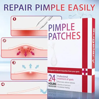 Demonstrates the step-by-step process of using pimple patches to treat acne, showing how easy and effective the product is to use. Highlights the key benefit of 24-hour protection, emphasizing the…