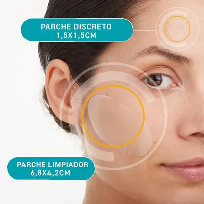 Shows the exact sizes of two different patches to help customers understand the product dimensions and application areas.
