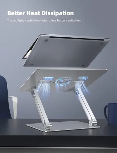 Highlights the product's improved ventilation system for better heat management, reassuring customers about the device's cooling efficiency and longevity.