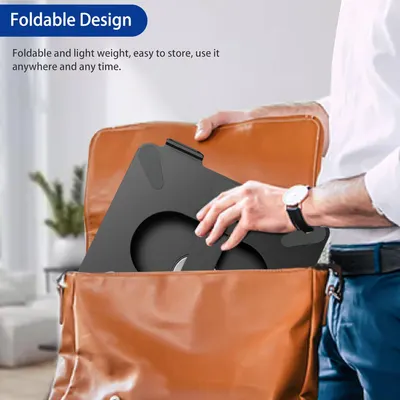 Highlights the product's foldable and lightweight nature, emphasizing its portability and ease of storage.