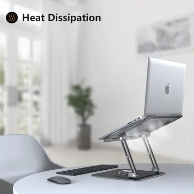 Highlights the product's ability to improve laptop cooling and prevent overheating.