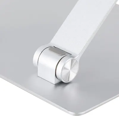 Highlights the product's adjustable hinge feature, demonstrating its flexibility and precision in positioning.