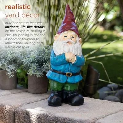 Emphasizes the lifelike details and realistic appearance of the garden gnome statue to appeal to customers looking for high-quality outdoor decor.