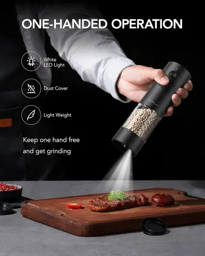 Demonstrates the ease of using the product with just one hand, highlighting its convenience and efficiency in the kitchen.