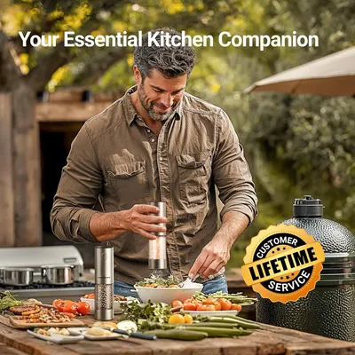 Emphasizes the product as an indispensable kitchen companion, showcasing its usefulness in outdoor cooking scenarios. Demonstrates the product being used in a…
