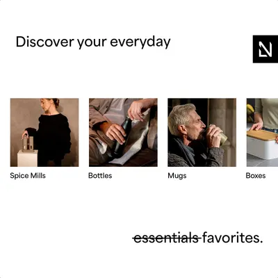 Showcases different product categories available from the brand, demonstrating versatility and range of offerings. Reinforces brand identity and positioning…