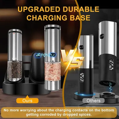 Secondary Images for EIHO Electric Salt and Pepper Grinder Set USB Rechargeable