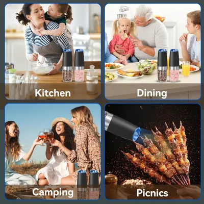Demonstrates the product's versatility by showing its use in various settings like kitchen, dining, camping, and picnics.