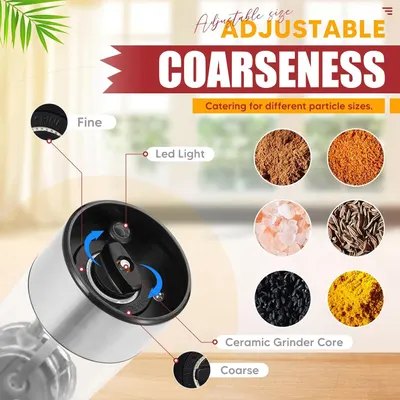 Secondary Images for Electric Salt and Pepper Grinder Set with Charging Base