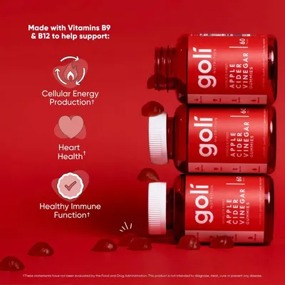 Highlights multiple health benefits of the product's vitamins B9 and B12, showcasing its support for energy, heart health, and immune function.