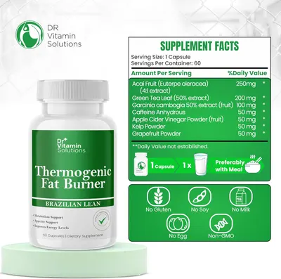 Secondary Images for DR VITAMIN SOLUTIONS Thermogenic Fat Burner Brazilian Lean