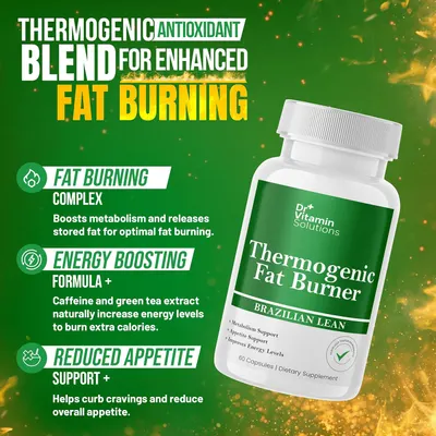 Highlights multiple benefits of the thermogenic fat burner supplement to show its comprehensive approach to weight loss.