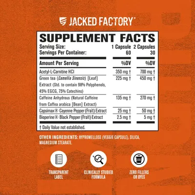 Provides detailed nutritional information and ingredient list to inform customers about the product's composition and dosage.