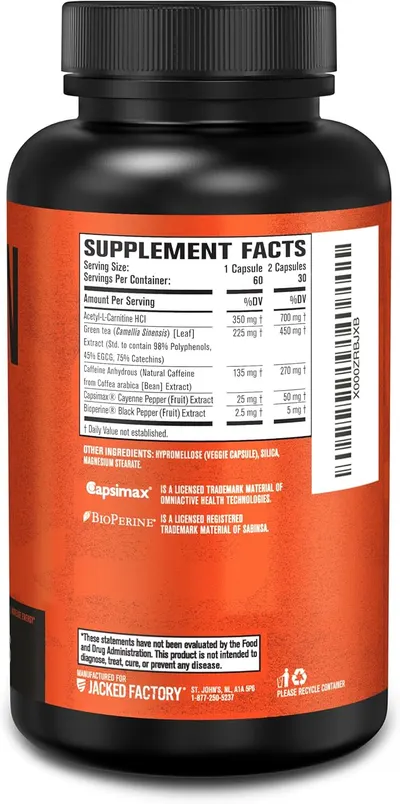 Provides detailed nutritional information and ingredient list to inform customers about the product's composition and dosage.