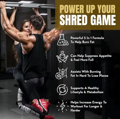 Highlights multiple benefits of the product to show how it can enhance workout performance and aid in fat loss.