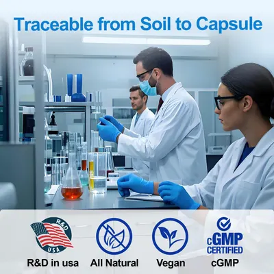 Demonstrates the product's rigorous quality control process and certifications to build trust in its safety and effectiveness. Highlights multiple product…
