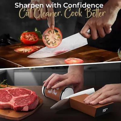 Demonstrates how the product's sharpness leads to cleaner cuts and better cooking results, emphasizing multiple benefits of using the knife.