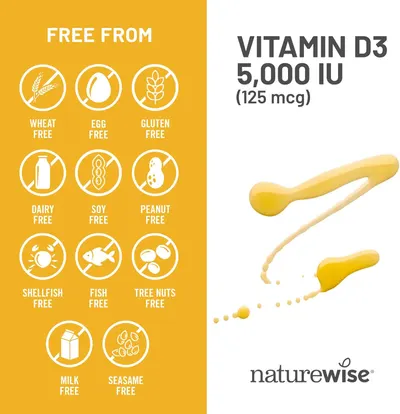 Secondary Images for NatureWise Vitamin D3 5000iu (125 mcg) 1 Year Supply for Immune Support