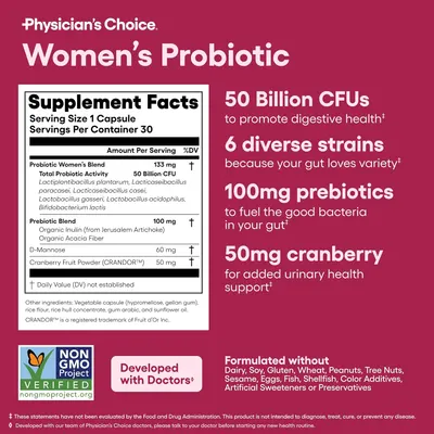 Secondary Images for Physician's CHOICE Probiotics for Women