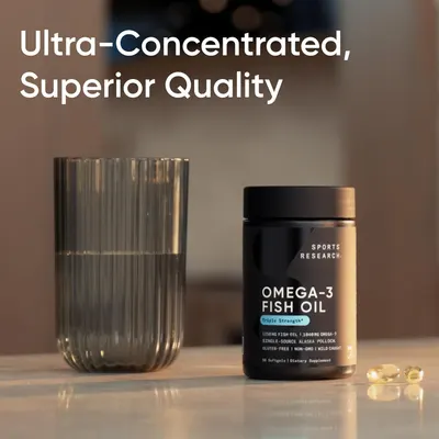 Emphasizes the high concentration and superior quality of the omega-3 fish oil product to differentiate it from competitors.
