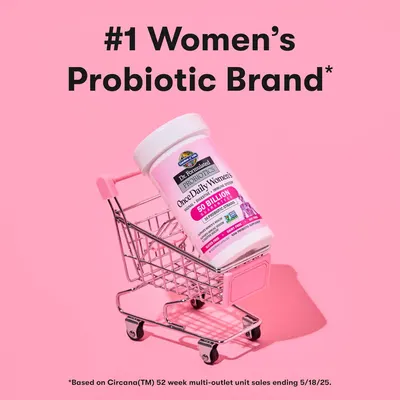 Emphasizes the product's position as the top women's probiotic brand to build trust and credibility with potential customers. Highlights the high potency of the probiotic supplement, showcasing its…
