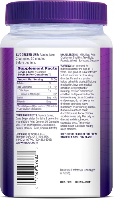 Informs customers about the product's safety profile, including allergen information and age restrictions.