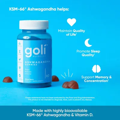 Highlights multiple benefits of the Ashwagandha supplement to show its versatility in improving overall well-being.