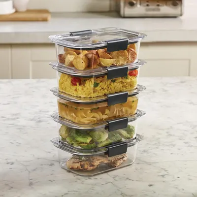 Secondary Images for Rubbermaid Brilliance Food Storage Containers BPA Free Airtight Lids Ideal for Lunch…
